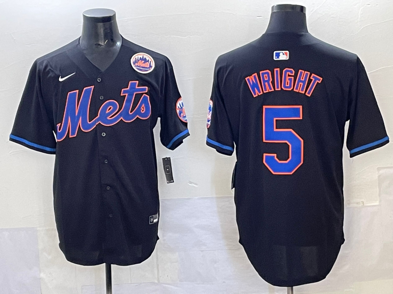 Men 2025 New York Mets #5 Wright blue MLB Nike jersey style 1->new york mets->MLB Jersey